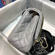 Chanel Mini Flap Bag 17cm Gray - 3