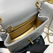 Chanel Mini Flap Bag 17cm Gray - 4