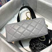 Chanel Mini Flap Bag 17cm Gray - 5