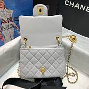 Chanel Mini Flap Bag 17cm Gray - 6