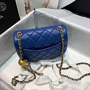 Chanel Mini Flap Bag 17cm Blue - 2