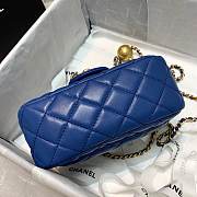 Chanel Mini Flap Bag 17cm Blue - 4