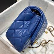 Chanel Mini Flap Bag 17cm Blue - 3