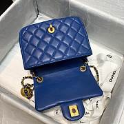 Chanel Mini Flap Bag 17cm Blue - 5
