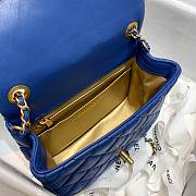 Chanel Mini Flap Bag 17cm Blue - 6