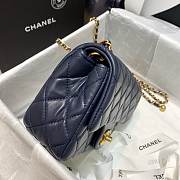 Chanel Mini Flap Bag 17cm Navy Blue - 4