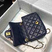 Chanel Mini Flap Bag 17cm Navy Blue - 6