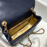 Chanel Mini Flap Bag 17cm Navy Blue - 5