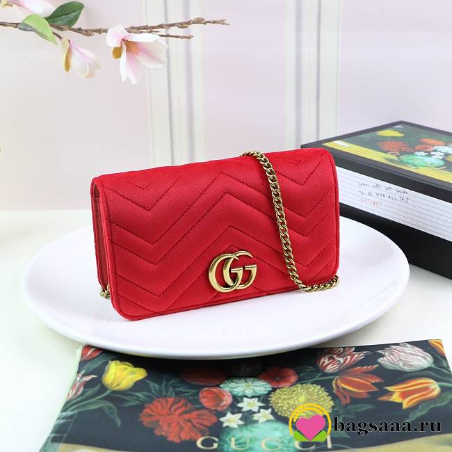 Gucci Marmont Mini bag 488426 Red - 1