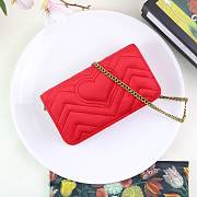 Gucci Marmont Mini bag 488426 Red - 6
