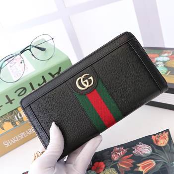 Gucci Ophidia Zip Around Wallet black