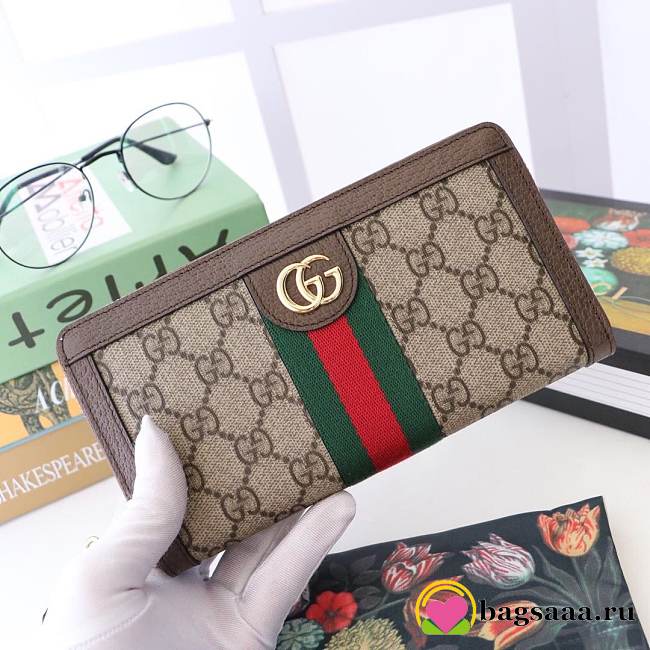 Gucci Ophidia Zip Around Wallet brown - 1