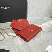 YSL Saint Laurent UPTOWN Chain Wallet Red - 3