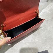 YSL Saint Laurent UPTOWN Chain Wallet Red - 5