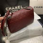Chanel CF BAG CAVIAR 24CM RED - 3
