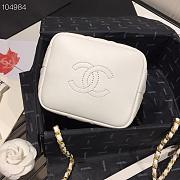 Chanel Lambskin Gold Metal Pink Small Hobo Bag white - 5