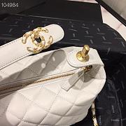 Chanel Lambskin Gold Metal Pink Small Hobo Bag white - 2