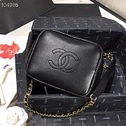 Chanel Lambskin Gold Metal Pink Small Hobo Bag black - 6