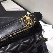 Chanel Lambskin Gold Metal Pink Small Hobo Bag black - 5