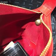 Chanel Lambskin Gold Metal Pink Small Hobo Bag red - 6