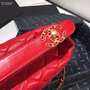 Chanel Lambskin Gold Metal Pink Small Hobo Bag red - 2