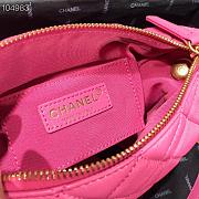 Chanel Lambskin Gold Metal Pink Small Hobo Bag - 5