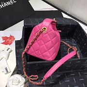 Chanel Lambskin Gold Metal Pink Small Hobo Bag - 4