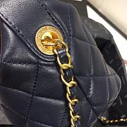 Chanel Lambskin Gold Metal Pink Small Hobo Bag dark blue - 3