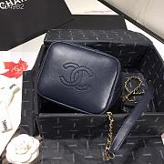 Chanel Lambskin Gold Metal Pink Small Hobo Bag dark blue - 2