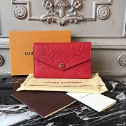 Louis Vuitton Red Compact Curieuse M60568 Wallet - 1