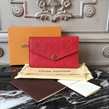 Louis Vuitton Red Compact Curieuse M60568 Wallet