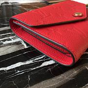 Louis Vuitton Red Compact Curieuse M60568 Wallet - 3