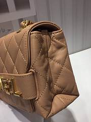 Chanel small flap bag calfskin goldtone metal beige - 2