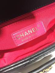 Chanel small flap bag calfskin goldtone metal black - 6
