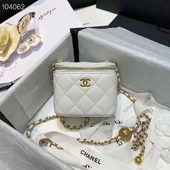 Chanel 2020 SS Cosmetic Bag White