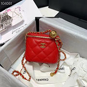 Chanel 2020 SS Cosmetic Bag Red - 4