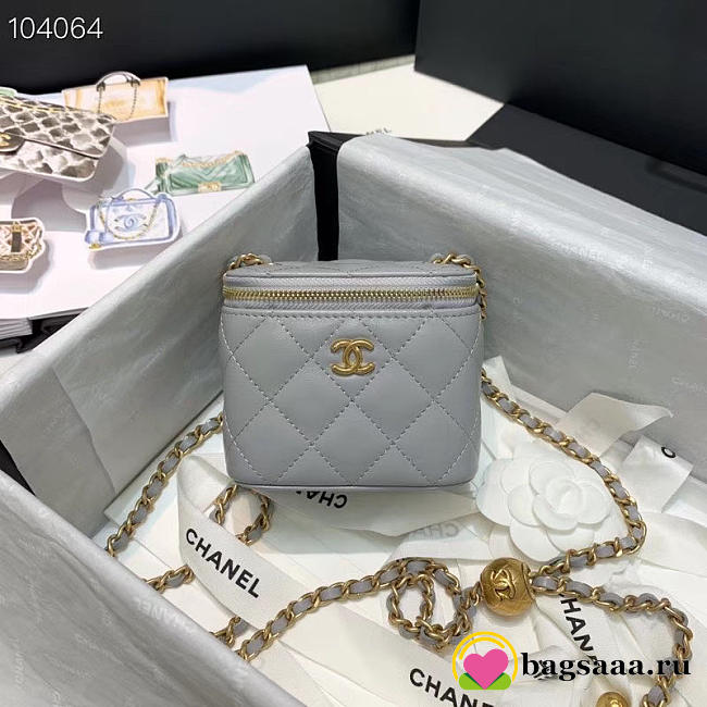 Chanel 2020 SS Cosmetic Bag Gray - 1