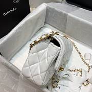 Chanel Flap Bag 20CM White - 3