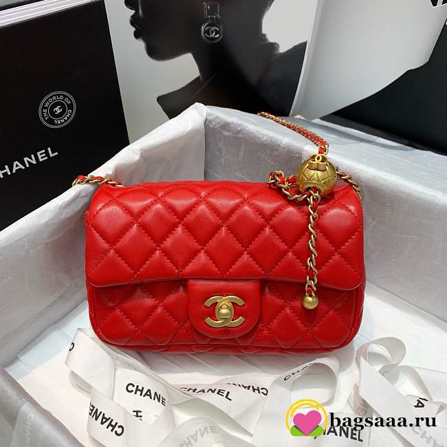 Chanel Flap Bag 20CM Red - 1