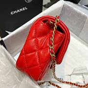 Chanel Flap Bag 20CM Red - 3