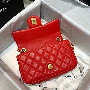 Chanel Flap Bag 20CM Red - 5