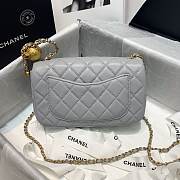 Chanel Flap Bag 20CM Gray - 4