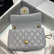 Chanel Flap Bag 20CM Gray - 5