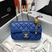 Chanel Flap Bag 20CM Navy Blue - 1