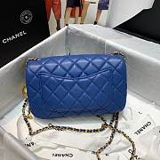 Chanel Flap Bag 20CM Navy Blue - 3