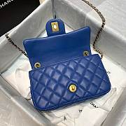 Chanel Flap Bag 20CM Navy Blue - 5