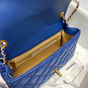 Chanel Flap Bag 20CM Navy Blue - 4