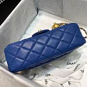 Chanel Flap Bag 20CM Navy Blue - 6