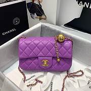 Chanel Flap Bag 20CM Purple - 1