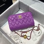Chanel Flap Bag 20CM Purple - 5